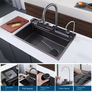 Évier de <span class=keywords><strong>cuisine</strong></span> simple en acier inoxydable pour extérieur, robinet multifonctionnel, accessoires de vidange, fabrication artisanale, installation <span class=keywords><strong>sous</strong></span> plan - Product Image 3