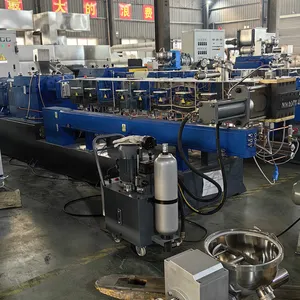 GSmach torsi tinggi kembar sekrup ganda ekstruder PVC garis Pelletizer EVA mesin pembuat granule plastik