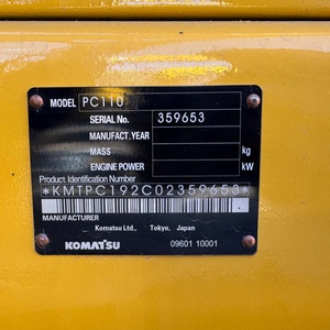 Excavadora Komatsu de 11 Toneladas Usada, Máquina Komatsu PC110 de Segunda Mano, Excavadora Komatsu PC110 en Venta - Product Image 6