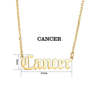 Collar con los Doce Signos del Zodiaco, Cadena de Acero Inoxidable - Product Image 6