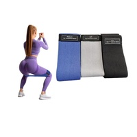 Anneau de résistance antidérapant pour les hanches, ensemble de cinq pièces pour l'entraînement des jambes et des hanches, avec sac en maille, bleu rose