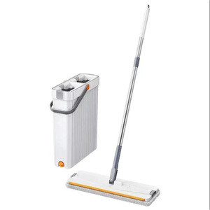 <b>Flat</b> <b>Mop</b> Bucket With Microfiber Pad For Household Cleaning Crevice Areas - Product Image 5