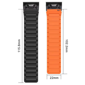 Eraysun <span class=keywords><strong>Bracelet</strong></span> de <span class=keywords><strong>montre</strong></span> magnétique en silicone 26mm pour <span class=keywords><strong>Garmin</strong></span> <span class=keywords><strong>Fenix</strong></span> 7X 7 Pro 6X <span class=keywords><strong>5X</strong></span> 5Plus <span class=keywords><strong>Bracelet</strong></span> de <span class=keywords><strong>montre</strong></span> à dégagement rapide pour hommes - Product Image 3