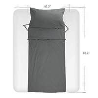 Draps de camping légers WOQI, draps de voyage, doublure de sac de couchage pour auberge et voyage avec fermeture éclair intégrale, ensemble de draps