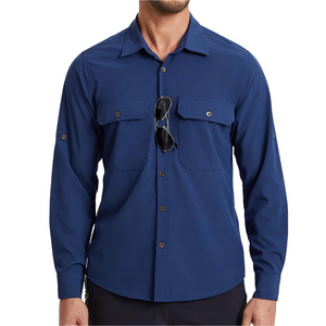Camicia da Pesca per Uomo Taglie Forti, Manica Lunga, <span class=keywords><strong>Schiena</strong></span> in Rete Ventilata, UPF50+, Asciugatura Rapida, Logo Personalizzato, Impermeabile, Abbigliamento da Lavoro Outdoor - Product Image 1