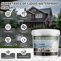 Revêtement d'étanchéité transparent invisible super résistant anti-fuite à base d'eau écologique durable pour salles de bain et toitures