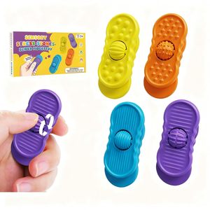 Set di 4 Giocattoli Sensoriali Rotanti per Bambini, Antistress per <span class=keywords><strong>Autismo</strong></span> e ADHD, Giochi Calmanti per Alleviare l'Ansia - Product Image 1