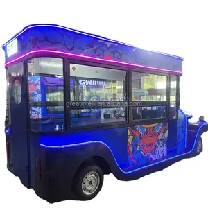 Factory Direct Sale Pizza- Two Story Luxury Double Decker Bus Mobile Drink Truck Fast Food Caravan