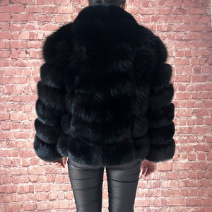 Nouveau Gilet en Fourrure de Renard Style 2022 avec Manches Longues Amovibles, Manteau Chaud à Col Montant, Doudoune en Vraie Fourrure de Renard pour <span class=keywords><strong>Femme</strong></span> - Product Image 5