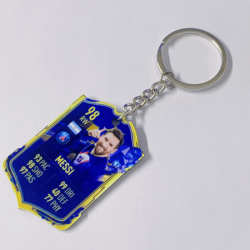 Football acrylic keychain (messi paris 98)