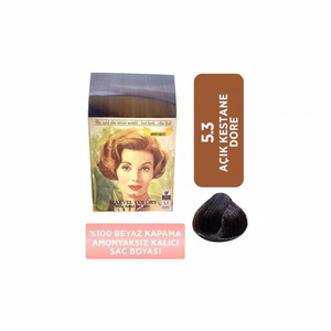 Coloration capillaire liquide permanente naturelle sans ammoniaque Marvel 5.3 Châtain clair doré unisexe - Product Image 2