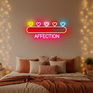 Enseigne néon « Affection », Lampe murale <span class=keywords><strong>LED</strong></span> « Barre de progrès d'amour » pour décoration murale de la Saint-Valentin, enseignes néon personnalisées - Product Image 1