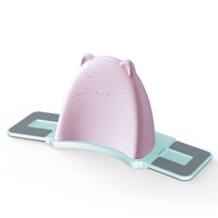 Siège de toilette pliable pour enfants avec dossier |   Siège d'apprentissage de la propreté réglable et antidérapant pour tout-petits (motif uni)