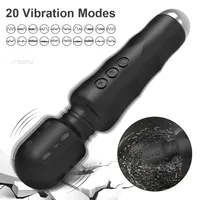Wiederaufladbarer Zauberstab-Massagestab Vibrator Dildo Tragbarer Handmassagestab Leistungsstarker Silikon G-Punkt Persönlicher Massagestab 10 Frequenzen Wasserdicht