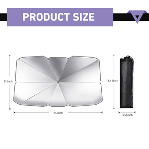 Car Sun <b>Shade</b> Protector Parasol Summer Sun Interior Windshield Protection Accessories Car Sunshade Umbrella for Auto Shading - Product Image 2