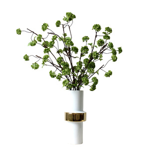 Huaxian Art Expo <b>Artificial</b> <b>Hydrangea</b> Branches Snowball Green Silk Flowers Home Decor 8-Head Vines Forest Style - Product Image 5
