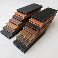 Planches de terrasse en bois-plastique WPC de première génération, imperméables, antidérapantes, à grain droit, pour piscine, terrasse extérieure