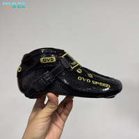 Patins à roulettes de vitesse professionnels SeeMore en fibre de carbone, chaussures à roulettes de vitesse avec 4 roues de course en PU à rebond élevé