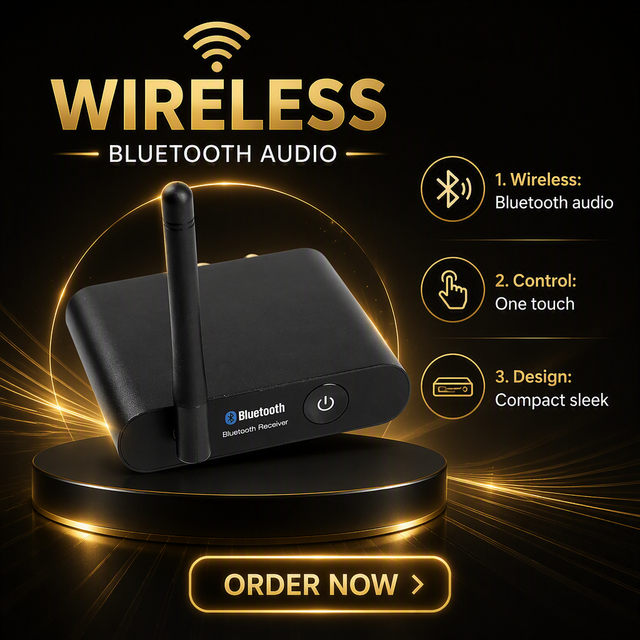 Wireless Audio Adapter Bluetooth 5.3 Receiver for Home Car Speaker 3.5mm AUX AptX Low Latency Audio Receiver OEM ODM