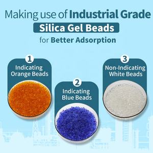 Gel di silice essiccante bianco bule arancione tipo A perline di gel di silice 0.5-1mm <span class=keywords><strong>2</strong></span>-4mm con forte capacità di assorbimento dell'umidità - Product Image 3