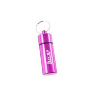 Porte-clés promotionnel en silicone imperméable et écologique avec logo personnalisé, conteneur pour écouteurs, boîte à pilules