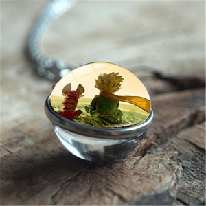 Collier de design de mode double face Cartoon Fox Little Prince Pendant Necklace for Gift - Product Image 6