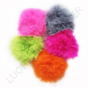 Plumas de Gallo Esponjosas al por Mayor, Plumas de Sangre de 4-5 Pulgadas, Teñidas, Materiales <span class=keywords><strong>para</strong></span> Atar Moscas de Pesca - Product Image 2
