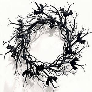 พวงหรีดฮาโลวีนรูปค้างคาว - Product Image 1