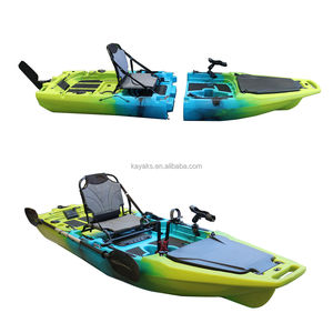 Kayak gonflable pliable pour 2 personnes, pêche, surf, pédale à pied, double propulsion, aileron modulaire détachable, hélice à pédale - Product Image 5