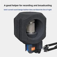 Filtre anti-pop pour microphone, protection acoustique pour studios d'enregistrement, mousse absorbante du son, boule d'isolation vocale