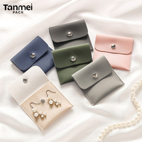 Pochette/Sac à Bijoux en Cuir PU pour Bague, Boucle d'Oreille, Collier, Emballage Cadeau, Personnalisable avec Logo