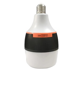 <span class=keywords><strong>Ampoule</strong></span> LED <span class=keywords><strong>rechargeable</strong></span> à <span class=keywords><strong>batterie</strong></span> Li-ion en plastique E27, dimmable, température de couleur 2800-6500K, 30W, lumière d'urgence extérieure pour le camping - Product Image 2