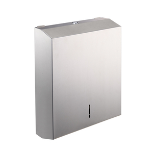 Distributeur mural commercial moderne en acier inoxydable 304 pour serviettes en papier pliées en C/multi-pliées/tri-pliées et serviettes à main avec serrure pour salle de bain - Product Image 6