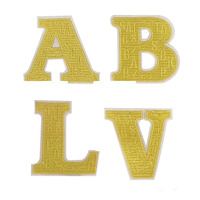 Patchs Alphabet Chenille recommandés à chaud lettres anglaises brodées pour vêtements Applique en tissu de Style PVC thermocollant