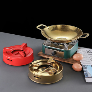 Marmite commerciale à alcool sur trépied en acier inoxydable avec double oreille pour marmite petite soupe et marmites sautées - Product Image 6