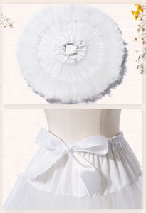 Vestido corto de Chifón con dos huesos para mujer, ropa interior de chifón, para Cosplay, Ballet, Rockabilly, Crinoline - Product Image 5