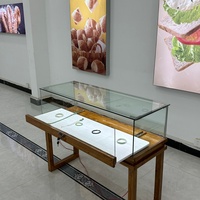 Maßgefertigte Luxus-Schmuckvitrine mit LED-Beleuchtung und Glas für Anpassbare Farbe & Größe für Juweliergeschäft-Einrichtung