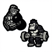 Nouvelle série Gorilla Fitness : Toile brodée pour écussons, résine pour vêtements, sacs à dos, gilets/vestes, accessoires pour chaussures/chapeaux