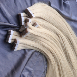 Extensiones de Cabello Humano Remy de Doble Trama en Tela Adhesiva, Extensiones de Cabello Virgen Rubio - Product Image 6