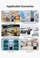 Kiosque interactif vertical à écran tactile de 43 pouces, à cadre fin, avec WiFi et logiciel CMS, idéal pour les centres commerciaux et les bureaux