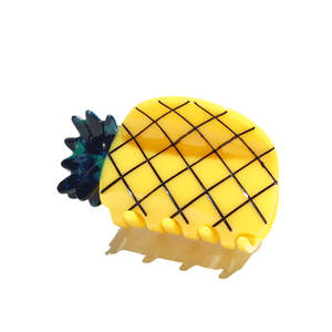 XinMei personnalisé dessin animé fruits ananas pinces à cheveux été <span class=keywords><strong>2023</strong></span> acétate de cellulose pince à cheveux pinces à griffes accessoires pour femmes - Product Image 6