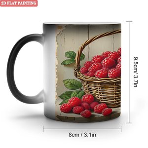 Craft Color Changing Mug Frosted Black 11oz <b>Ceramic</b> Sublimation Blank <b>Cup</b> - Product Image 1