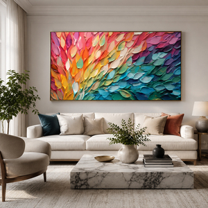 Large Colorful Abstract Impasto <b>Canvas</b> Oil Painting Wall Art Wholesale Handmade <b>Canvas</b> Hanging Decor House Decoration Interior - Product Image 1