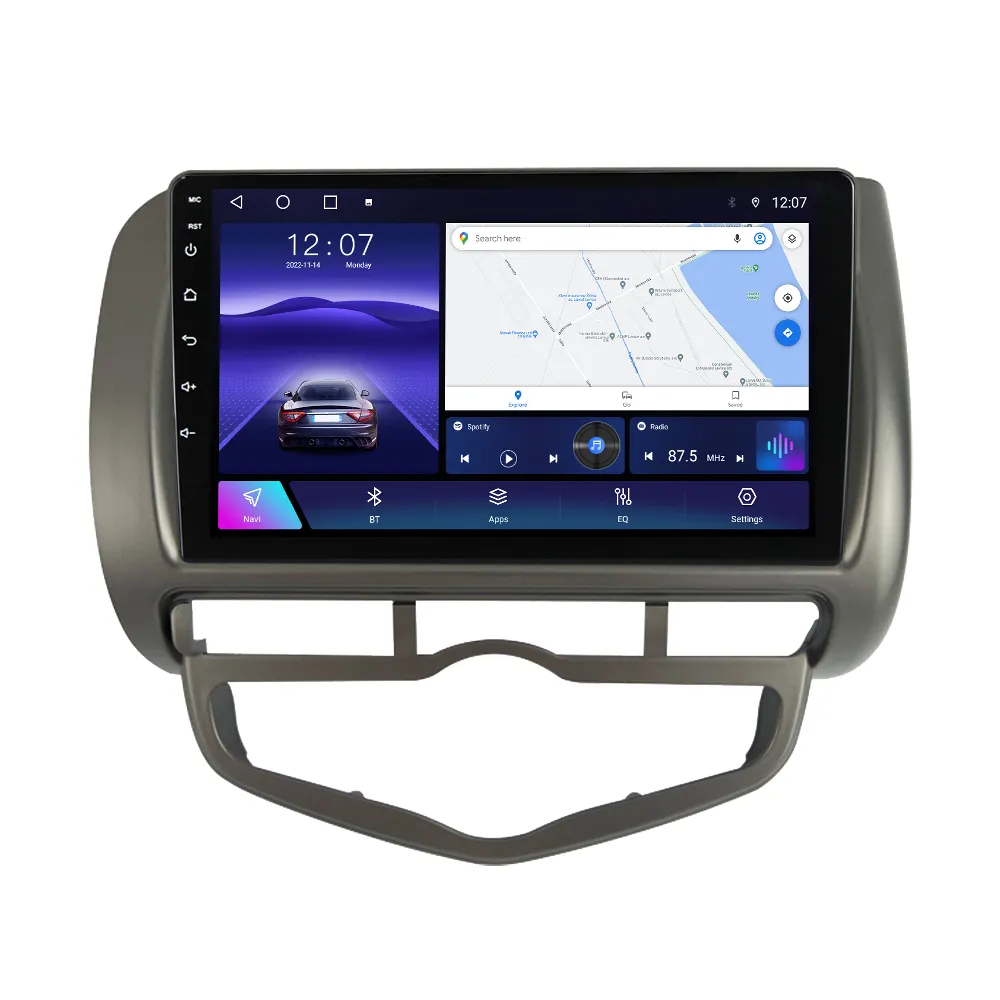 NaviFly TS10 TS18 новейший android QLED сенсорный экран автомобиля видео для Honda Jazz City 2002-2007 поддержка 360 камеры DVR