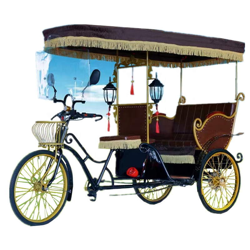 New Design Passenger Transport Tricycle Electric Rickshaw 3 Wheels Taxis Pedicab Rickshaw Manufacturer