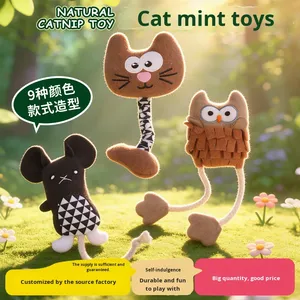 Jouet pour chat en tissu imitation blé avec herbe à chat pour chatons - Bâton à mâcher et à grincer pour l'auto-entretenissement et le soulagement de l'ennui, idéal pour les chatons qui font leurs dents - Product Image 2