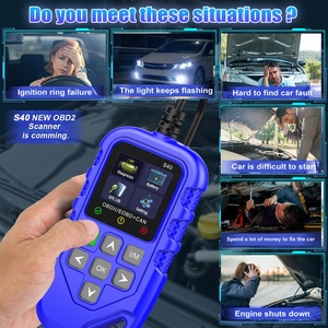 OBD2 tự động chẩn đoán Scanner S40 12V ABS điện động cơ điện Analyzer công cụ vật liệu nhựa Mã Reader cho xe chẩn đoán - Product Image 3