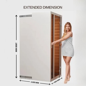 <span class=keywords><strong>Sauna</strong></span> Moderna Monoposto in Legno con Riscaldamento <span class=keywords><strong>a</strong></span> Infrarossi, Estensibile, per Interni, Colore Bianco - Product Image 6