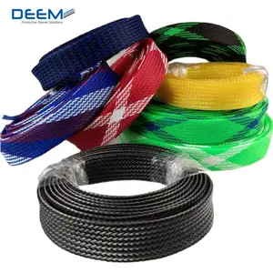 DEEM PET cable management expandable braided cable wire sleeves expandable sleeving Cable covers