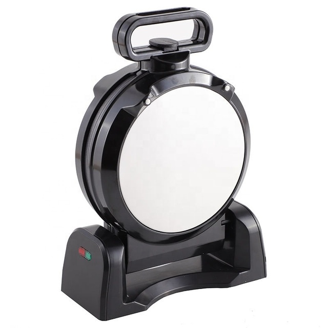 Custom Logo 4 Grid 180 Degrees Stainless Steel Rotary Waffle Maker Electric Vertical Thick Belgian Waffle Maker Machine